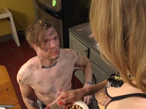 Mistress in boots pegging cheating man