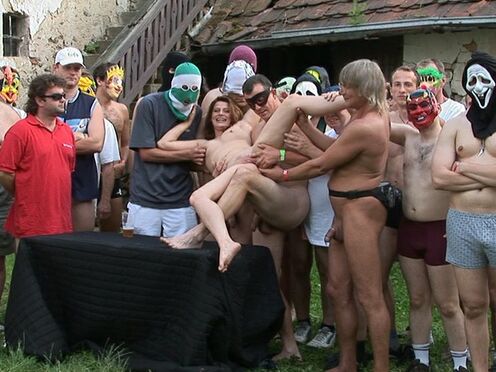 CZECH GANG BANG PARTY AT MILL