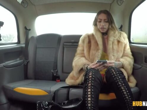 Ava Austen gives rimjob to that fake taxi driver