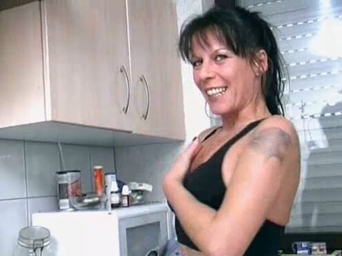 Gilf Bitch Pissing & Masturbates With Banana