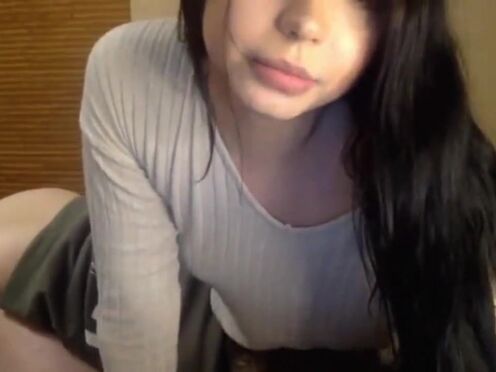 Super Adorable tgirl with her BF fucking for the camera