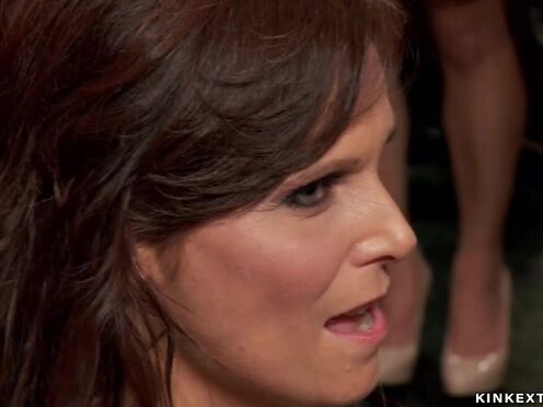 Big Titted COUGAR & brunette assfucking bdsm bang