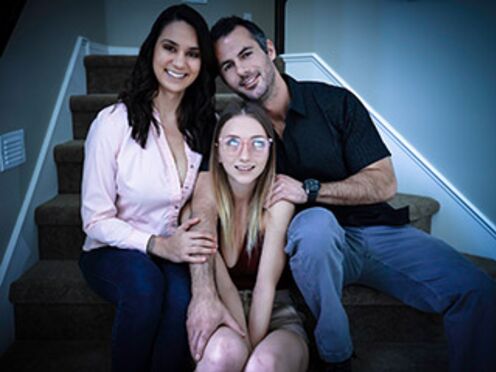 FOSTER TAPES Lonely Foster step daughter Offers Her Body - Alexis Zara & Macy Meadows