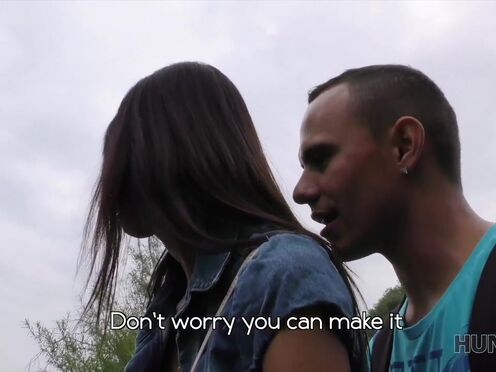 Rich guy picks up bombshell girl in front of her BF