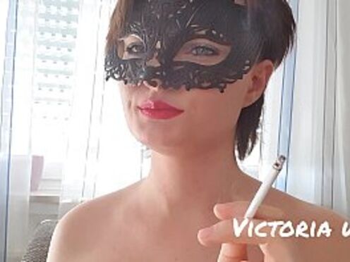 Victoria Wet smokes a cigarette - fetish