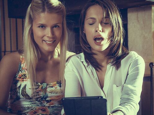 Nikita undresses Sweet Cat & eats her sweet snatch