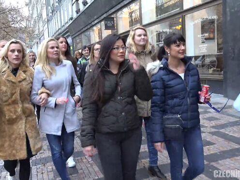 Girls Take Stranger to the Harem HomeParty