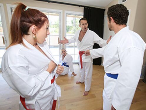 Swapping Martial Arts Muff - Ashley Red, Luna Light