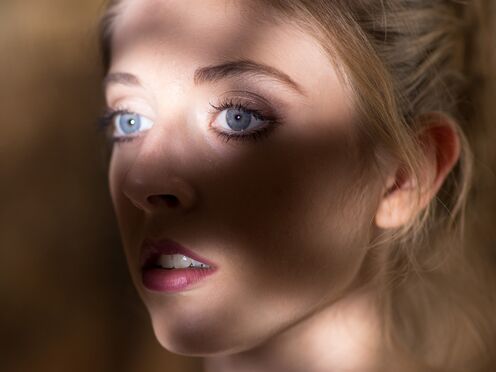 Needy medieval maid touching herself