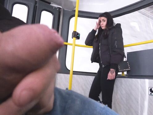 Female watches me jerking off on a tram!