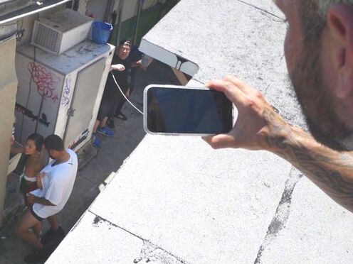 Kinky Vina Sky Shags Voyeur guy in side alley with her juicy cunt