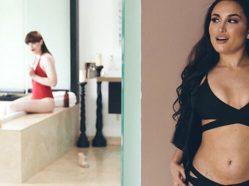 TS Beautiful Babe Meets Gabriella Paltrova at The Spa