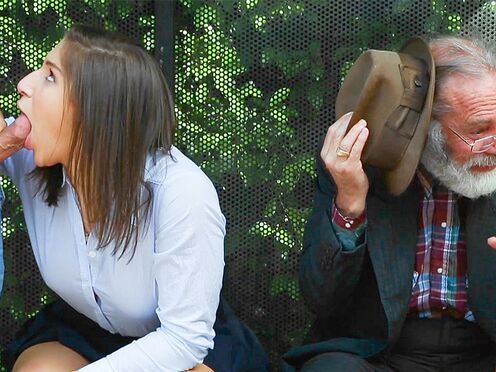 Lustful Teen Babe Abella Danger Bored waiting for the bus so Fucks Instead