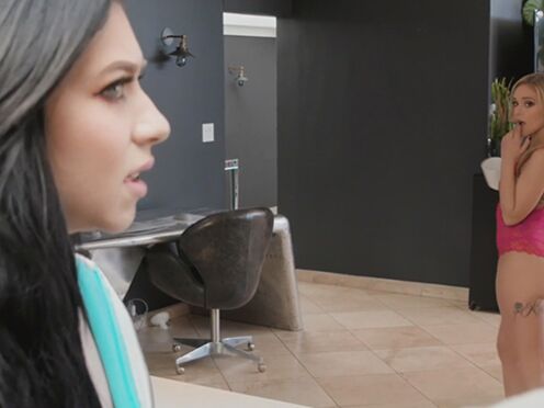 Irresistible blonde stepsis seducing the guy