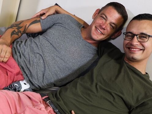 Twink man & her older lover having anal sex