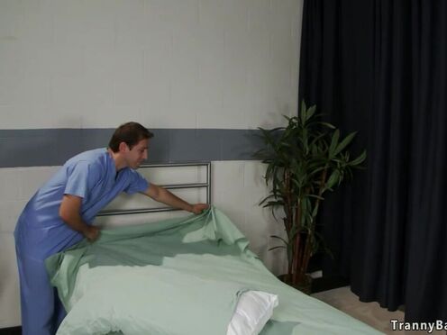 Big Breasted Shemale therapist anal fucks classmate