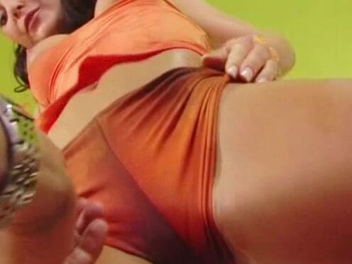Brunette Jana is banged in the booty by two dicks