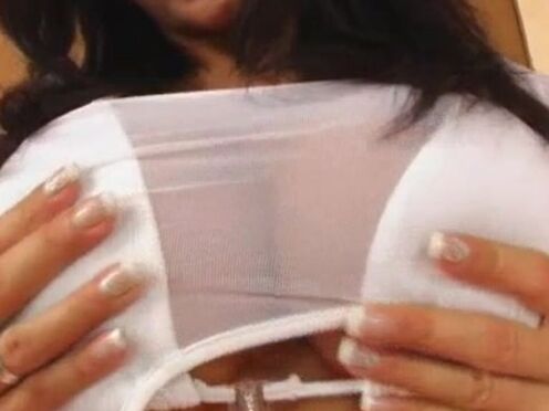 Bianca's tits bounce & she uses toys in her cunt