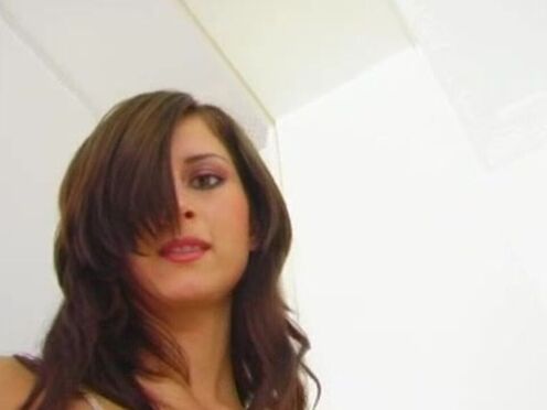 Monica's first ass pumping has two cocks up her ass. Facials