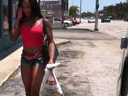 Ghetto Ebony Hottie Gives Up Butt for Cash on BangBus