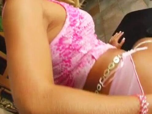 Anne masturbates with a banana & pleasure balls