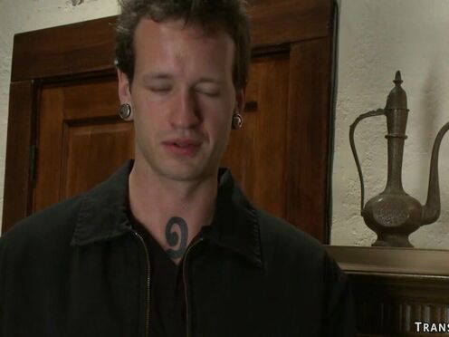 monster cock Shemale anal fucks white man