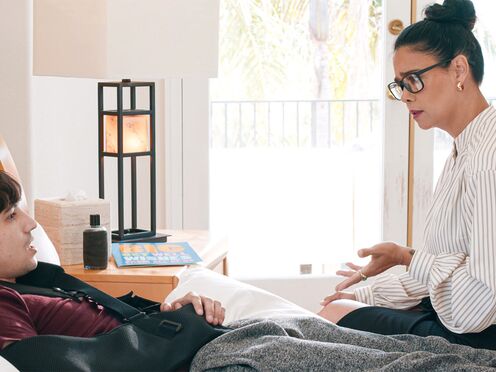 Disabled 18yo guy visited by his mature prof Dana Vespoli