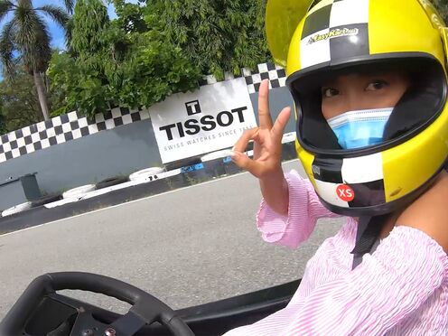 Go karting & fucking with adorable amateur Thai teen with a sexy ass