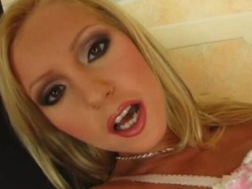 Mel penetrates moist muff with toys & pisses floor