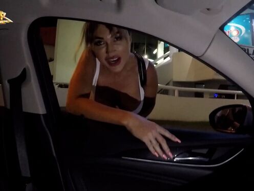 STREET-HOOKER CAR QUICKIE - AUBREY EBONY P-O-V ROLEPLAY