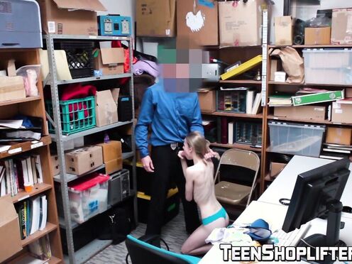 SHOPLYFTER Teen crook got her snatch destroyed by a deviant policeman