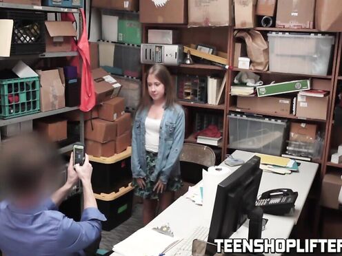 SHOPLYFTER Brooke Bliss hammered by real huge dick cop in the office