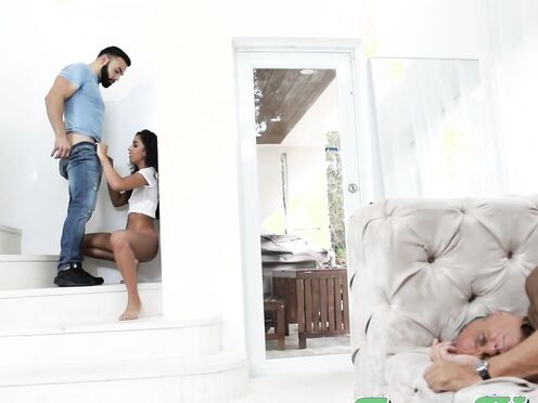 FAMILY STROKES Claire Black hardcore doggystyle pounded by hot stepuncle