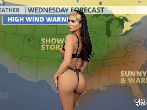 The Hottest Weather Babe Domino Presley Screwed in Tight Leather Skirt & Heels