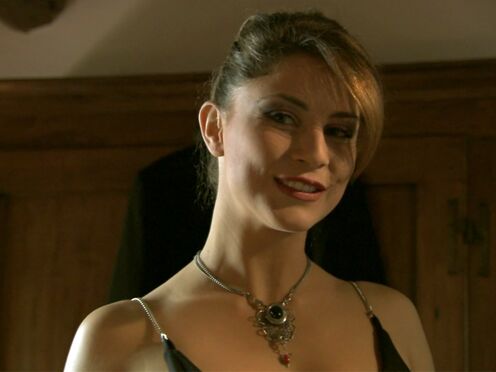 Eurobabe in lingerie has awesome sex under the moon