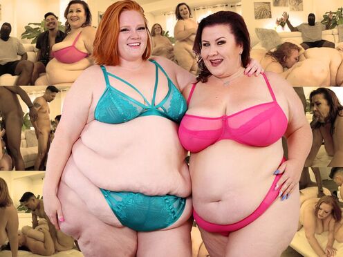 BBWs Julie Ginger n Lady Lynn Bang Two Lucky Fans
