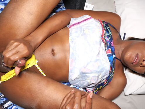 Amateur Thai ladyboy Jina has to satisfy her lovers throbbing white meat