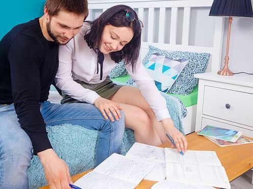 Friends cum on their assignments