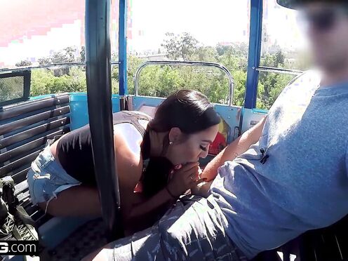 Tiffany Brookes P-O-V dick sucking in public