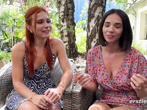 Ersties: Sexy Lesbian Couple Go Out For Hot Exhibitionist Fun