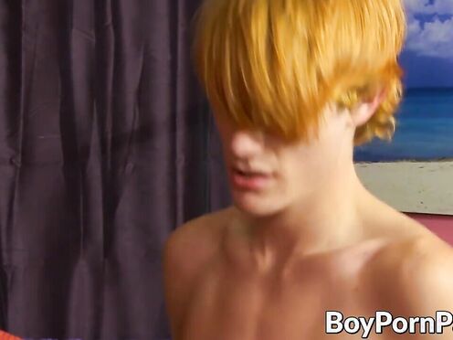 Twink sucks on lolipop & gets some fast prick riding