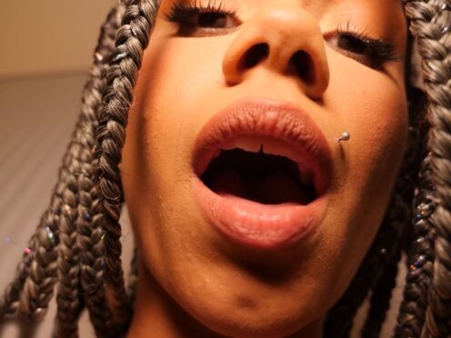 Anal fucking perfect ebony latin from Brazil with braids & tattoos