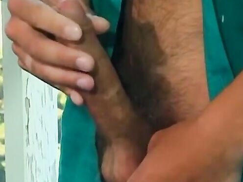 Two lustful sexy men Bryan & Marcus stroking their big cocks