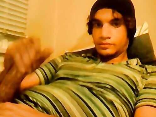 18yo homo Tristan Hollister tugs huge dick before cumshot