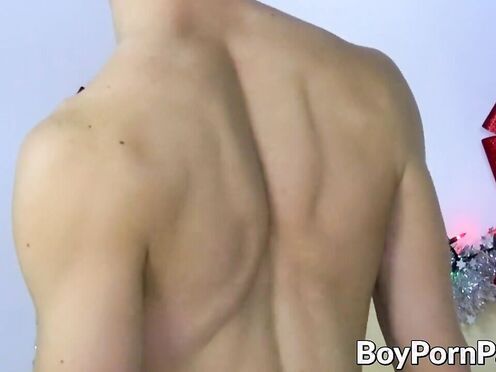 Emo twink jizzed on after blowjob and hardcore anal pounding