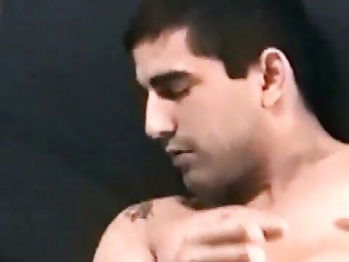 Zack unzips his pants and starts to massage his cock