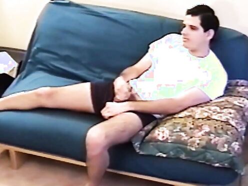 Flight attendant Mark strips naked & pleasures himself