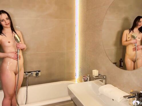 Watch me as I take a warm shower