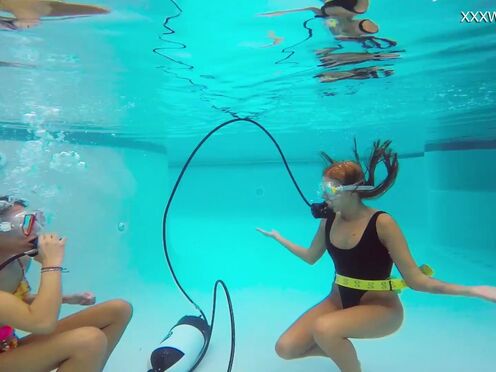A perfect brunette beautiful babe Katya Nakolkina underwater