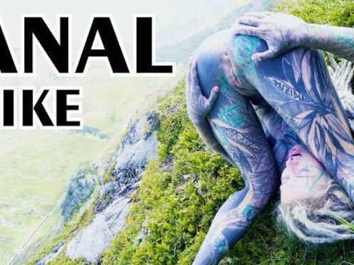 Tatted couple OUTDOOR ASSFUCKING P-O-V fuck - PUBLIC blowjob & GAPES - blowjob, cum on booty, rough sex